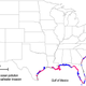 Map showing key regions of “submarine water discharge” along the coast. Image: Ohio State University